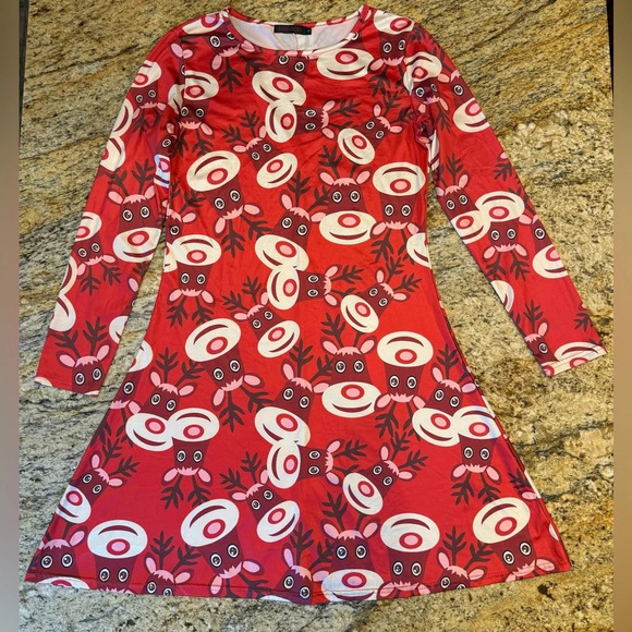 Vessos Rudolph Christmas Holiday Dress Size Small  Soft Lightweight - Picture 3 of 10